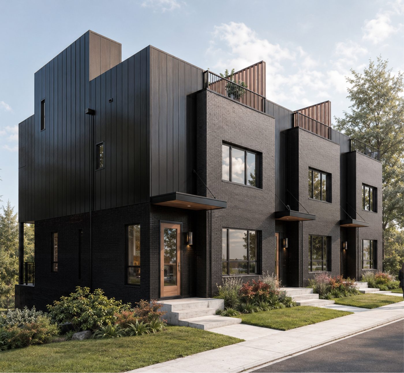 Elowen townhome exteriors